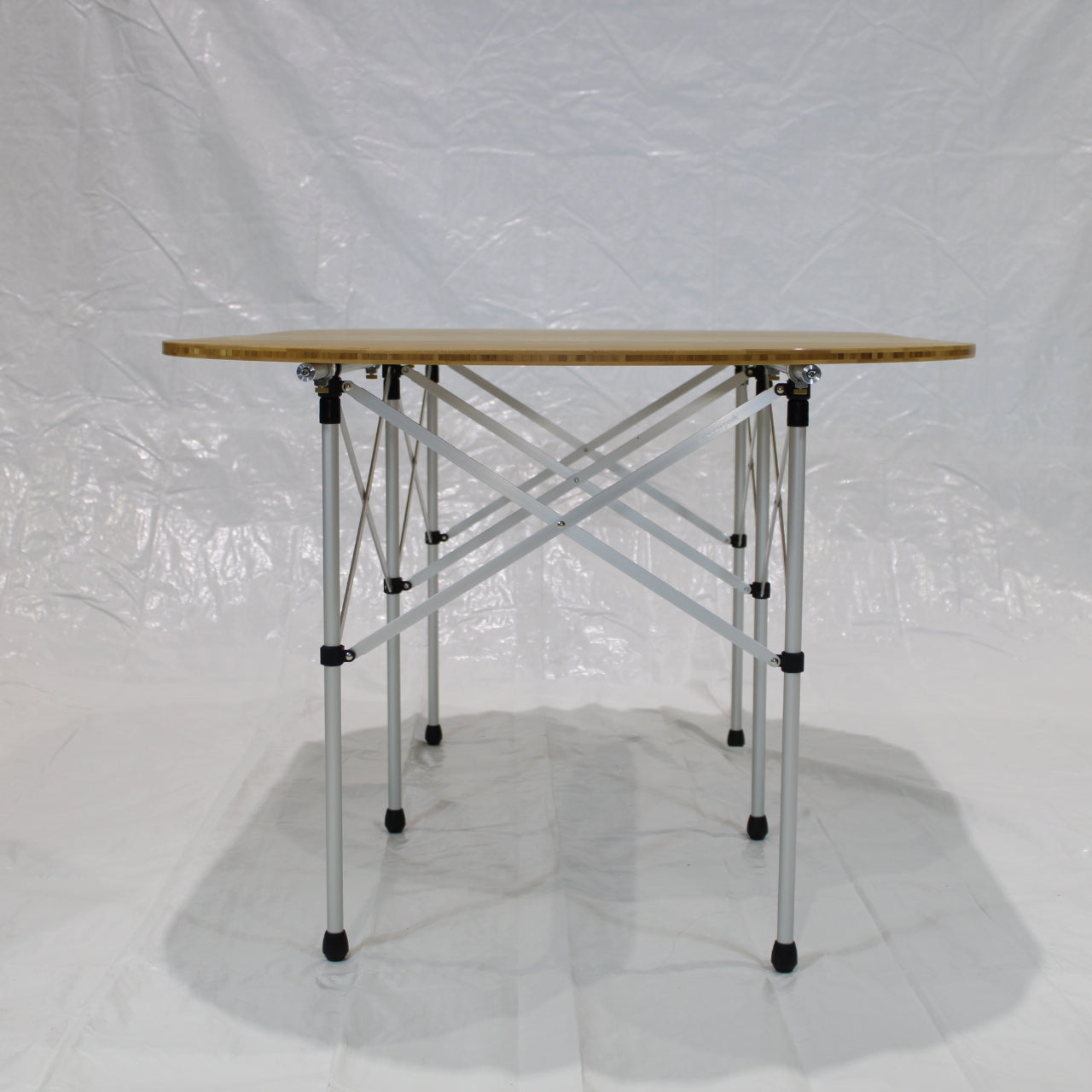 フォールディングテーブルオーバル竹 (LV-231)