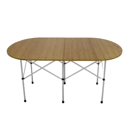 フォールディングテーブルオーバル竹 (LV-231)